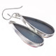 Teardrop Peacock Purple Green Titanium Druzy 925 Silver Earrings, 1 1/4"