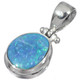 925 Silver Natural Australian Opal Sterling Pendant, 1"