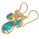 Vermeil Gold Plated 925 Silver Australian Opal Matched Pendant Earring Set, 1"