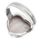 925 Silver Heart South Pacific Champagne Mabe Cultured Pearl Ring