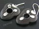 1" 925 Silver Sono Wood French Hook Earrings