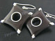 11/16" 925 Silver Sono Wood French Hook Earrings