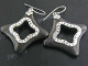 1 7/16" 925 Silver Sono Wood Star French Hook Earrings