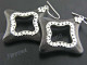 1 7/16" 925 Silver Sono Wood Star French Hook Earrings