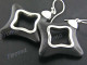 1 7/16" 925 Silver Sono Wood French Hook Earrings