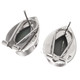 925 Silver Gunmetal Gray Titanium Druzy Pear Sterling Omega Stud Earrings, 3/4"