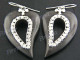 1 7/16" 925 Silver Sono Wood French Hook Earrings