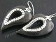 1 7/16" 925 Silver Sono Wood French Hook Earrings