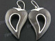 1 7/16" 925 Silver Sono Wood French Hook Earrings