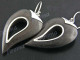 1 7/16" 925 Silver Sono Wood French Hook Earrings