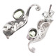 925 Silver Dainty Design Peridot Sterling Friction Post Earrings, 1"