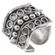 925 Silver Heavy Hand Made Granulation Craft Artisanal Wide Sterling Sz 7 Ring