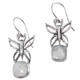 925 Silver White Oyster Mother Of Pearl Shell Butterfly Design Earrings, 1"