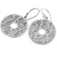 925 Silver Hand Laid Filigree Meticulous Artisanal Sterling Earrings, 7/8"