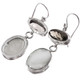 925 Silver Smokey Quartz Oyster White Mother Of Pearl Pearl Earrings, 1 5/16"