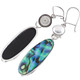 925 Silver Paua Abalone Shell Freshwater Button Pearl Sterling Earrings, 1 3/4"