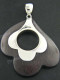 1 5/8" 925 Silver Sono Wood Pendant