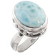 925 Sterling Silver Oval Larimar Sterling Sz 7 Ring