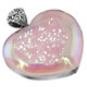 925 Silver Heart Iridescent Pink Opal Titanium Druzy Sterling Pendant, 1 7/8"