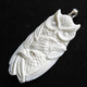 Handcrafted Eagles Owl Totem Bison Bone Sterling Silver Pendant, 3 3/8"