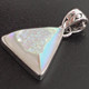 925 White Opal Titanium Agate Druzy Pendant 1.4"