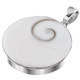 925 Silver Round Mystical Shiwa Eye Shell Sterling Pendant, 1 1/2"