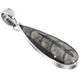 925 Silver Genuine Orthoceras Fossil Sterling Pendant, 1 3/4"