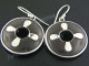 1" 925 Silver Sono Wood French Hook Earrings