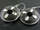 1" 925 Silver Sono Wood French Hook Earrings