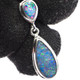 Pear Genuine Australian Opal 925 Sterling Silver Dangle Drop Earrings, 3/4"