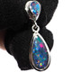 Pear Genuine Australian Opal 925 Sterling Silver Dangle Drop Earrings, 3/4"