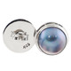 925 Silver 13mm Blue Mabe Ocean Cultured Pearl Stud Post Earrings, 5/8"
