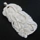 925 Silver Handmade Flower Goddess Bison Bone Sterling Pendant, 3 1/4"