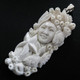 925 Silver Handcarved Goddess Coral Reef Bison Bone Sterling Pendant, 3 3/8"