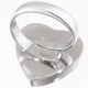 925 Silver Heart Mist Titanium Agate Druzy Sterling Us 9 Adj Ring, 7/8"