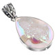 925 Silver Teardrop Si-Opal Titanium Druzy Drusy Sterling Pendant, 1 1/2"