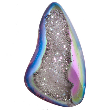 Opal Titanium Agate Druzy Drusy 29x19mm Cabochon US Made, 1 1/8"