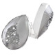 925 Silver Teardrop Titanium Mist Druzy Agate Post Earrings, 3/4"