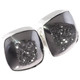 925 Silver Square Black Titanium Agate Druzy Stud Post Earrings, 0.5"