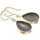Vermeil Gold 925 Silver Mist Titanium Druzy Agate Sterling Drop Earrings, 7/8"