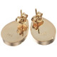 Vermeil Gold 925 Silver Teardrop Mist Druzy Agate Post Earrings, 0.7"