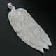 925 Silver Totem Horse Goddess Handcarved Bison Bone Carving Pendant, 3 1/2"