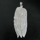 925 Silver Totem Horse Goddess Handcarved Bison Bone Carving Pendant, 3 1/2"