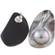 925 Silver Mabe Blister Pearl Mother Of Pearl Shell Omega Post Earrings, 1.7716535433070868""