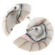 925 Silver White Resin Fill Nautilus Shell Chamber Sterling Stud Earrings, 1.1"