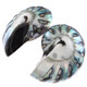 925 Silver Pearlescent Blue Nautilus Shell Sterling Stud Earrings, 1.2"