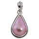 925 Silver Pear Teardrop Pink Mabe Ocean Cultured Pearl Sterling Pendant, 1.2"