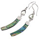 925 Silver Prasiolite Green Amethyst Paua Abalone Shell Drop Earrings, 1.8"