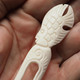 Natural White Bison Bone Hand Carving Fish Hairstick Hair Fork Hairpin, 6.5"