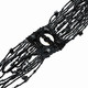 Long Handmade Mother Of Pearl Black Glass Seed Bead Necklace